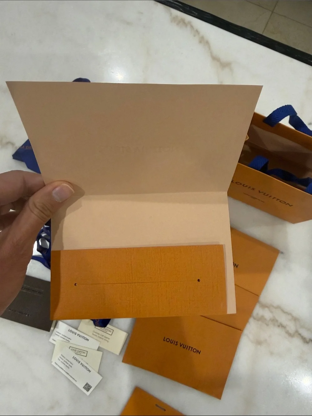 Louis Vuitton Bag , Envelopes and Blue Ribbons